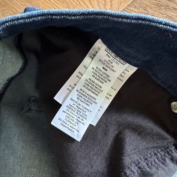 Good American X Calik Denim Always Fits Raw Hem in B838 - Picture 7 of 9